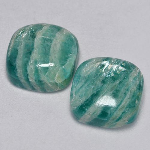 Achetez naturel 8.72ct Vert moyen Amazonite gems, Coupe coussin, En provenance Madagascar chez GemSelect. En stock, livraison internationale!