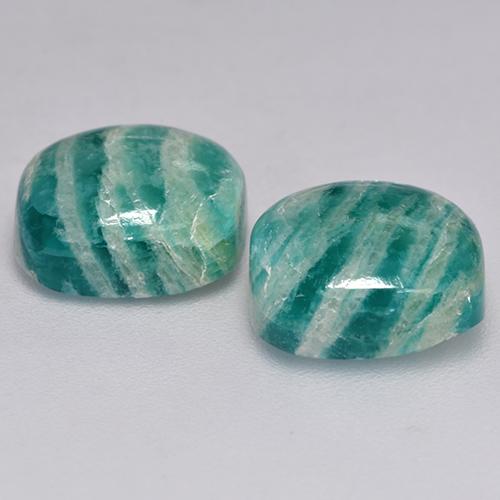 Achetez naturel 8.72ct Vert moyen Amazonite gems, Coupe coussin, En provenance Madagascar chez GemSelect. En stock, livraison internationale!