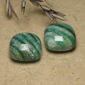 Achetez naturel 9.30ct Vert frais Amazonite gems, Coupe coussin, En provenance Madagascar chez GemSelect. En stock, livraison internationale!