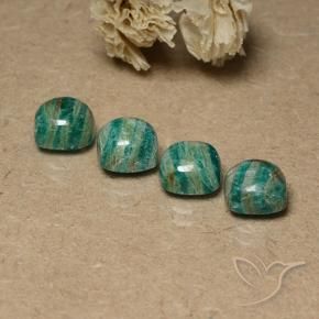 Shop natural 7.88ct Vert frais Amazonite gems, Coussin, from Madagascar at GemSelect. In stock, global shipping!