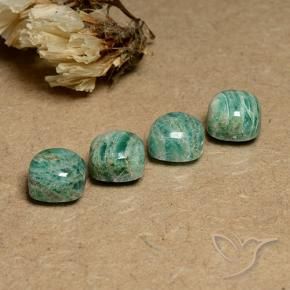 Shop natural 8.81ct Vert moyen Amazonite gems, Coussin, from Madagascar at GemSelect. In stock, global shipping!