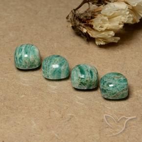 Shop natural 8.81ct Vert moyen Amazonite gems, Coussin, from Madagascar at GemSelect. In stock, global shipping!