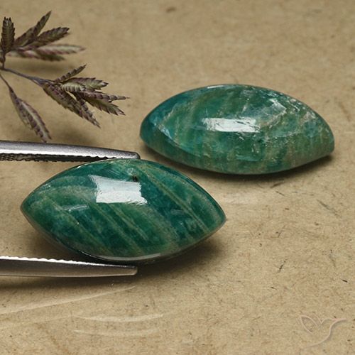 17.33ctw Naturel Vert frais Amazonite, Marquise, Opaque