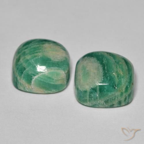 Shop natural 10.90ct Vert moyen Amazonite gems, Coussin, from Madagascar at GemSelect. In stock, global shipping!