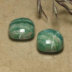 Achetez naturel 8.15ct Vert frais Amazonite gems, Coupe coussin, En provenance Madagascar chez GemSelect. En stock, livraison internationale!