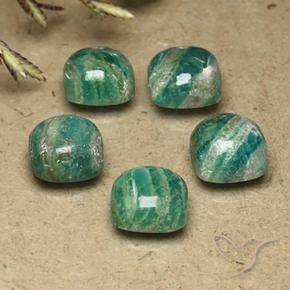 Shop natural 9.00ct Vert frais Amazonite gems, Coussin, from Madagascar at GemSelect. In stock, global shipping!