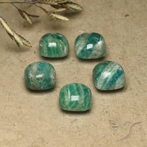 Shop natural 9.00ct Vert frais Amazonite gems, Coussin, from Madagascar at GemSelect. In stock, global shipping!
