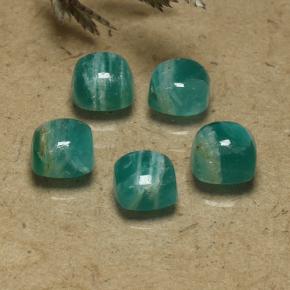Achetez naturel 3.70ct Vert moyen Amazonite gems, Coupe coussin, En provenance Madagascar chez GemSelect. En stock, livraison internationale!