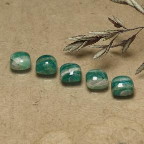 Achetez naturel 3.60ct Vert frais Amazonite gems, Coupe coussin, En provenance Madagascar chez GemSelect. En stock, livraison internationale!