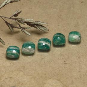 Achetez naturel 3.60ct Vert frais Amazonite gems, Coupe coussin, En provenance Madagascar chez GemSelect. En stock, livraison internationale!