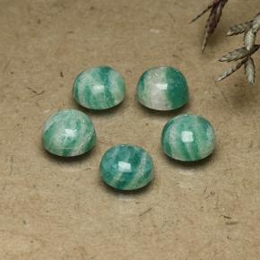 Achetez naturel 4,31ct vert pin amazonite gems, coupe roude, en provenance madagascar chez gemselect. en stock, livraison internationale!