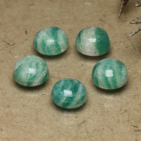 Achetez naturel 4,31ct vert pin amazonite gems, coupe roude, en provenance madagascar chez gemselect. en stock, livraison internationale!