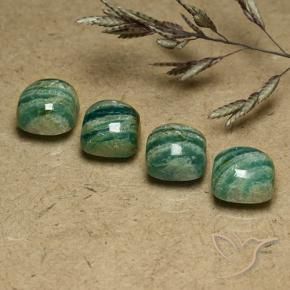 Shop natural 7.99ct Vert moyen-foncé Amazonite gems, Coussin, from Madagascar at GemSelect. In stock, global shipping!