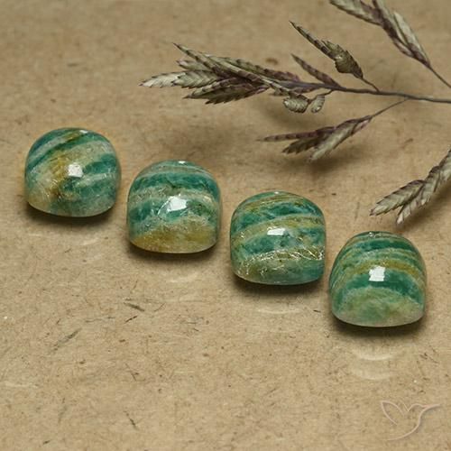 Shop natural 8.58ct Vert moyen-foncé Amazonite gems, Coussin, from Madagascar at GemSelect. In stock, global shipping!