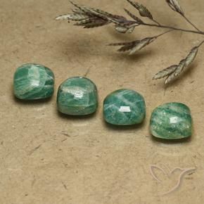 Shop natural 6.36ct Vert pin frais Amazonite gems, Coussin, from Madagascar at GemSelect. In stock, global shipping!