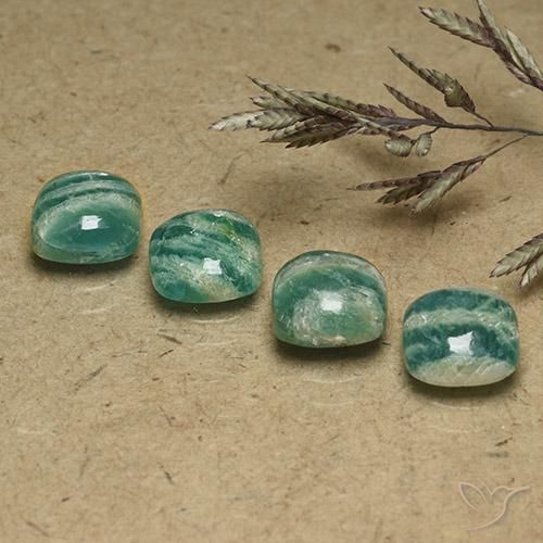 Shop natural 5.92ct Vert frais Amazonite gems, Coussin, from Madagascar at GemSelect. In stock, global shipping!
