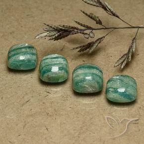 Shop natural 7.34ct Vert frais Amazonite gems, Coussin, from Madagascar at GemSelect. In stock, global shipping!