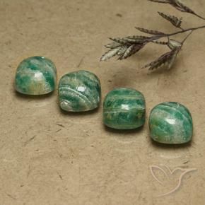 Shop natural 8.10ct Vert moyen-foncé Amazonite gems, Coussin, from Madagascar at GemSelect. In stock, global shipping!