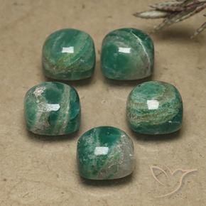 Shop natural 10.90ct Vert frais Amazonite gems, Coussin, from Madagascar at GemSelect. In stock, global shipping!