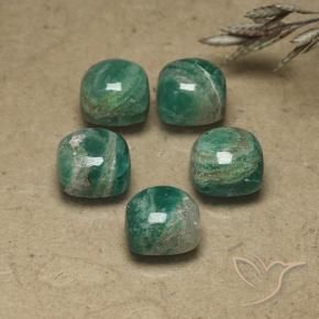Shop natural 10.90ct Vert frais Amazonite gems, Coussin, from Madagascar at GemSelect. In stock, global shipping!