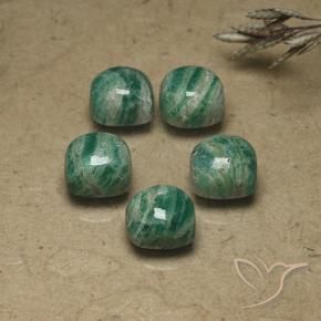 Shop natural 11.02ct Vert frais Amazonite gems, Coussin, from Madagascar at GemSelect. In stock, global shipping!