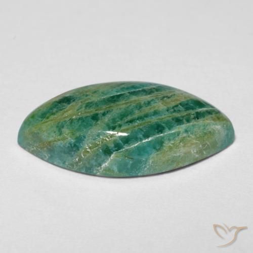 Amazonite Vert moyen naturelle Marquise, 7.12 ct, Opaque