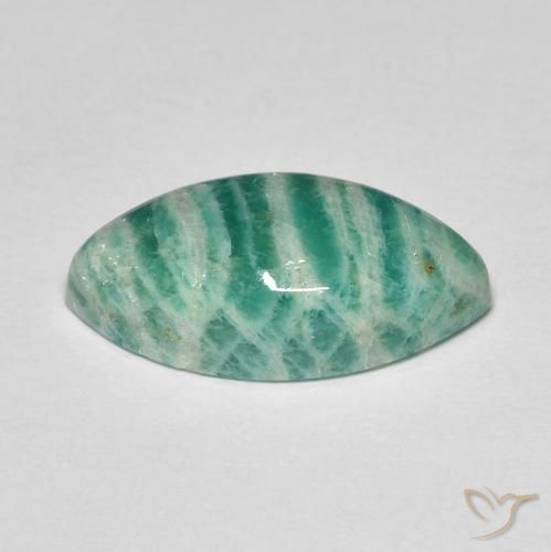 Amazonite Vert frais naturelle Marquise, 6.39 ct, Opaque
