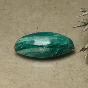 Amazonite vert intense naturelle marquise, 5,62 ct, opaque