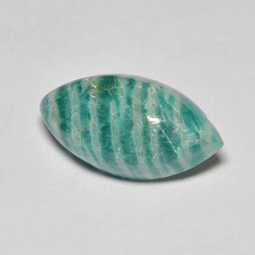Amazonite vert naturelle marquise, 6,92 ct, opaque