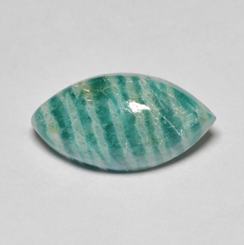 Amazonite vert naturelle marquise, 6,92 ct, opaque