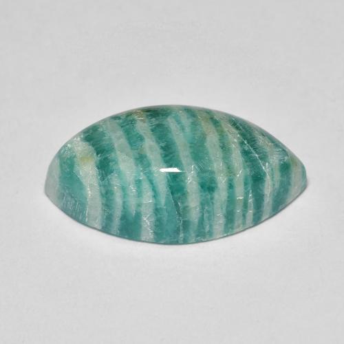 Amazonite vert naturelle marquise, 6,92 ct, opaque