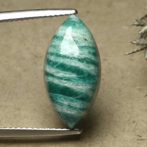 Amazonite Vert pin naturelle Marquise, 8.07 ct, Opaque