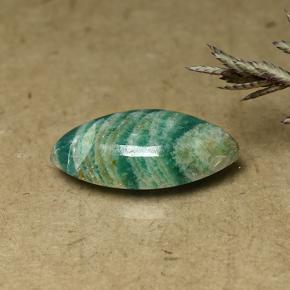 Amazonite bleu-vert naturelle marquise, 5,76 ct, opaque