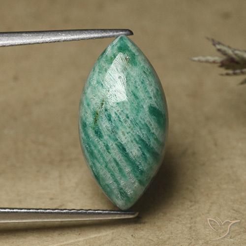 7.65ct Naturel Vert pin Amazonite, Marquise, Opaque