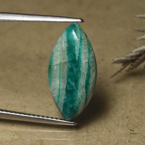 Amazonite bleu vert naturelle marquise, 4,08 ct, opaque