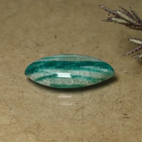 Amazonite bleu vert naturelle marquise, 4,08 ct, opaque