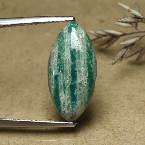 Amazonite Vert moyen naturelle Marquise, 6.00 ct, Opaque