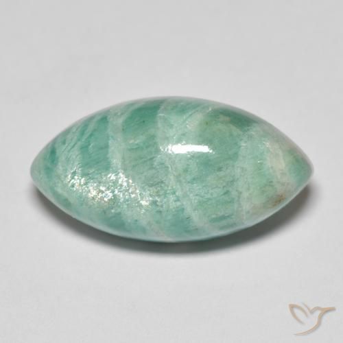 Amazonite Vert frais naturelle Marquise, 10.06 ct, Opaque