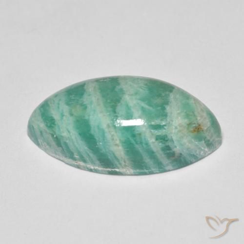 Amazonite Vert frais naturelle Marquise, 10.06 ct, Opaque