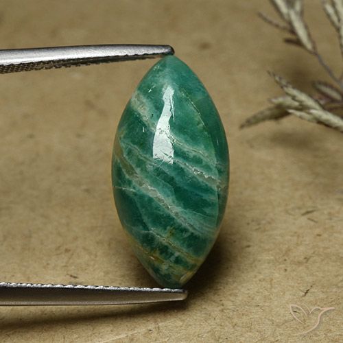 6.82ct Naturel Vert pin Amazonite, Marquise, Opaque
