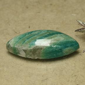 Amazonite Bleu vert naturelle Marquise, 6.13 ct, Opaque