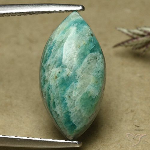 6.84ct Naturel Vert pin Amazonite, Marquise, Opaque