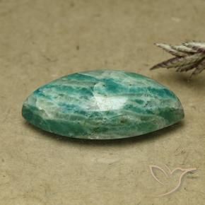 Amazonite Vert pin naturelle Marquise, 6.84 ct, Opaque