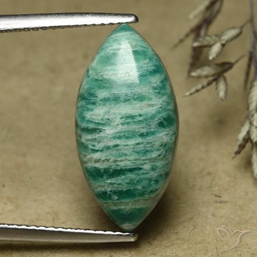 7.60ct Naturel Vert frais Amazonite, Marquise, Opaque