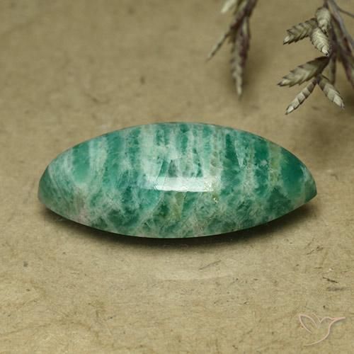 Amazonite Vert frais naturelle Marquise, 7.60 ct, Opaque