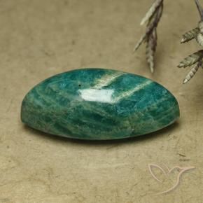 Amazonite vert moyen naturelle marquise, 9,32 ct, opaque