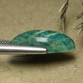 Amazonite vert moyen naturelle marquise, 9,32 ct, opaque