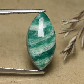 Amazonite Vert pin naturelle Marquise, 9.19 ct, Opaque