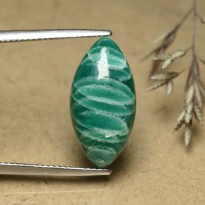 Amazonite bleu-vert naturelle marquise, 6,72 ct, opaque