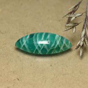 Amazonite bleu-vert naturelle marquise, 6,72 ct, opaque